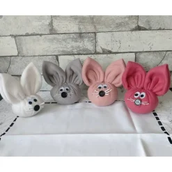 Ostern Osterhase Deko Hase Plüschhase in weiß, grau, rosa und dunkelrosa