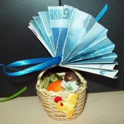 Ostern Osterkorb – Handgemachtes Geldgeschenk Hase, Osterdeko für Osterstrauß & Ostereier im Korb