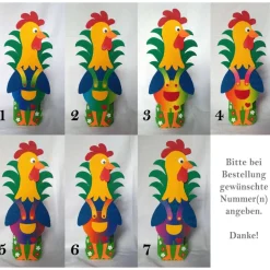 Osternest Hahn mit Geschenkbox als Osterkörbchen oder Frühlingsdeko, originelles, Osternest, Tischdeko, Osterhase