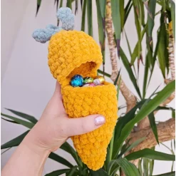 Osternest Karotte klappbar | Osterkörbchen für Kinder Karotte | Osternest Karotte