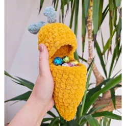 Osternest Karotte klappbar | Osterkörbchen für Kinder Karotte | Osternest Karotte