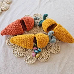 Osternest Karotte klappbar | Osterkörbchen für Kinder Karotte | Osternest Karotte