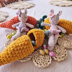 Osternest Karotte klappbar | Osterkörbchen für Kinder Karotte | Osternest Karotte