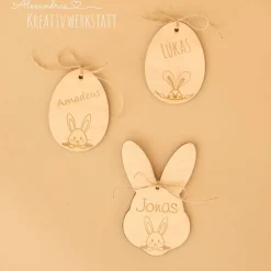Osternest personalisiert, Ostern, Geschenkidee, Namensschild, Osterdeko, Ostergeschenk, Holzanhänger, Osternest