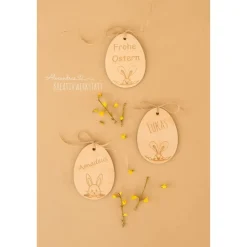Osternest personalisiert, Ostern, Geschenkidee, Namensschild, Osterdeko, Ostergeschenk, Holzanhänger, Osternest