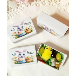 OsternTo-Go in der Schachtel, Hase, Ostern, Frühling, Osterhase, Mitbringsel, Mitgebsel, Geschenk, Ostergeschenk, Kleini
