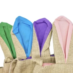 Ostertasche personalisierbar mit Namen, Text / 4 Farben / groß mit Ohren/Beutel/Tasche/Jute/Osterkorb Osterkörbchen Kind