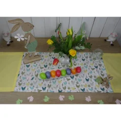 Ostertischdecke, Tischläufer bunte Hühner, Wunschgröße machbar