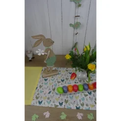 Ostertischdecke, Tischläufer bunte Hühner, Wunschgröße machbar