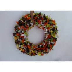 Oster-Türkranz 'Schoko' mit oder ohne Häschen, Stoffkranz, Türkranz, Frühlingsdeko, Türdekoration immerwährend