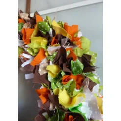 Oster-Türkranz 'Schoko' mit oder ohne Häschen, Stoffkranz, Türkranz, Frühlingsdeko, Türdekoration immerwährend