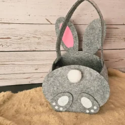 ovales, personalisiertes Osterkörbchen aus Filz Geschenktasche Geschenkbeutel Ostern