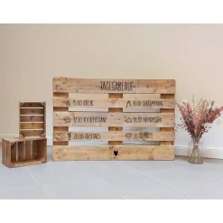 Palettenaufkleber Hochzeit Timeline & Icons – Personalisierte Aufkleber für Europaletten