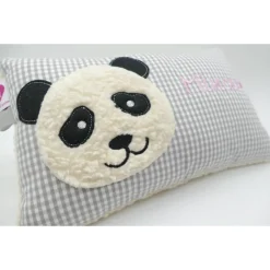 Pandakissen Namenskissen Taufkissen Kuschelkissen Kindergartenkissen Geburtsgeschenk Panda Pandabär
