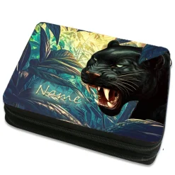 Panther Federmäppchen inkl. Inhalt mit Name / personalisierbar