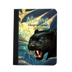 Panther Zeugnismappe personalisiert | Zeugnismappe | Zeugnismappe mit Namen | Urkundenmappe