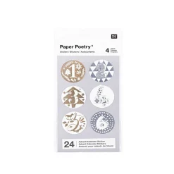 Paper Poetry Zahlensticker Adventskalender rund