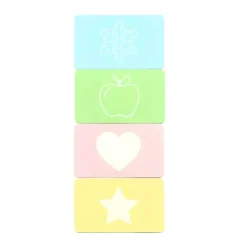 Papierkarten in höchster Qualität  - Personalisiert, Lasergravur, Blau, Grün, Gelb, Rosa - Valentinskarten