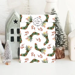 Papiertüten Set *Winter Greenery* / Motiv 3 / Flachbeutel in verschiedenen Größen für Advent und Weihnachten