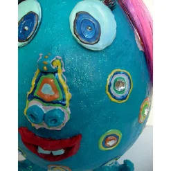 Pappmache-Ei THORAL Unicorn XXL Osterei aus Pappmachè handgefertigt es Unikat Einhorn Ostergeschenk Skulptur