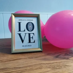 Partnergeschenk | Personalisiertes QrCode Bild | Geschenk Brautpaar | Hochzeit Jubiläum