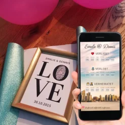 Partnergeschenk | Personalisiertes QrCode Bild | Geschenk Brautpaar | Hochzeit Jubiläum