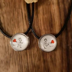 Partnerschmuck Anhänger und Kette Pärchen zum Valentinstag