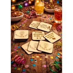 Party Memory für Erwachsene – Lustiges Trinkspiel aus Holz | 20 Aktions-Paare | Match & Act