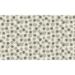 Patchworkstoff Christmas Skandi Snowflakes – Weihnachtsstoff aus reiner Baumwolle, grau mit weißen Schneeflocken