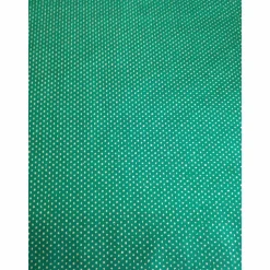 Patchworkstoff kleine Goldpünktchen auf grünem Hintergrund