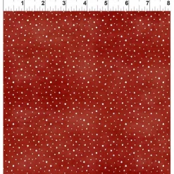 Patchworkstoff Rot mit weißen Schneeflocken – Christmas Cats von Jason Yenter, 100% Baumwolle, 110cm breit