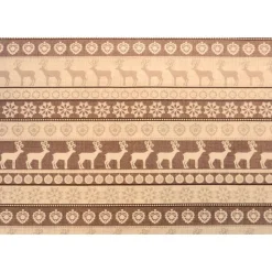 Patchworkstoff Scandi 2 Bordüre Stripe Elche, Kristalle Herzen