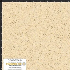 Patchworkstoff Star Springle,  grüner Quiltstoff mit  goldenen und grünen unregelmässigen Pünktchen.