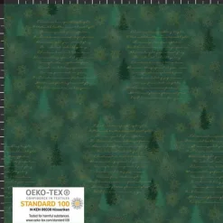 Patchworkstoff Star Springle, roter Quiltstoff mit kleinen Blüten und goldenen Sterne.