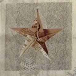 Patchworkstoff Stof Wooden Christmas Panel mit verschiedenen Sternmotiven #MS 15-100