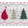 Patchworkstoff Tante Ema weihnachtliche Tannenbäume auf weißem Hintergrund