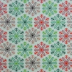 Patchworkstoff Tante Ema kleine grüne, rote und braune Kristalle