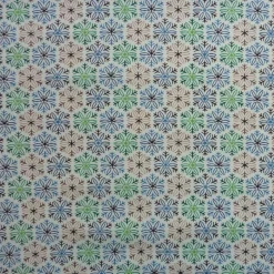 Patchworkstoff Tante Ema kleine grüne, rote und braune Kristalle