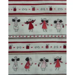 Patchworkstoff von HDS Bordürenstoff mit kleinen Engelchen, Päckchen und Sternen