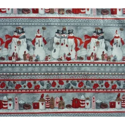 Patchworkstoff Weihnachten Bordürenstoff Snowmen
