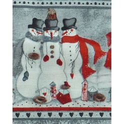 Patchworkstoff Weihnachten Bordürenstoff Snowmen