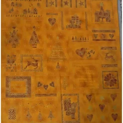 Patchworkstoff Weihnachtspanel Magic Moments of Christmas gold