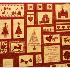 Patchworkstoff Weihnachtspanel Magic Moments of Christmas gold