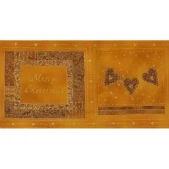 Patchworkstoff Weihnachtspanel Magic Moments of Christmas gold