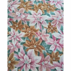 Patchworkstoff wunderschöne pinkfarbene Christrose auf schwarzem Hintergrund Maywood Studio