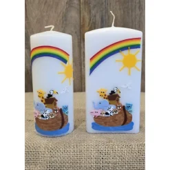 Patenkerze 15x6 -"Arche-Noah 2" -  Rund oder Viereck -