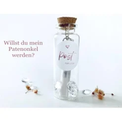 Patenonkel fragen/ Willst du mein Patenonkel werden? / Flaschenpost / Geschenk