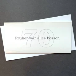 PDF-Datei witzige Einladung Geburtstag "Früher war alles besser" mit individuellem Foto und Text zum Selberdrucken