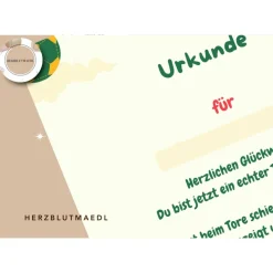 Perfekte Mitgebsel für einen unvergesslichen Fußball Kindergeburtstag - Fußball Urkunde zum Ausdrucken für die Geschenkt