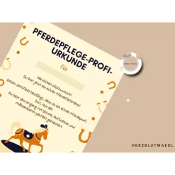 Perfekte Mitgebsel für Kindergeburtstag auf dem Reiterhof | Ideal für Pferdemädchen | Urkunde zum ausdrucken